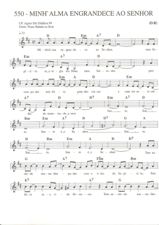 Catholic Church Music (Músicas Católicas)  score for Keyboard