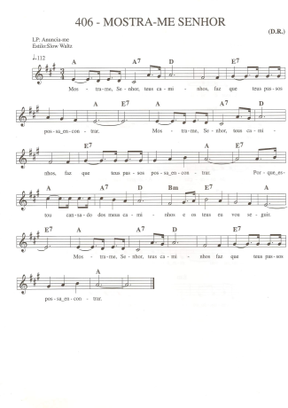 Catholic Church Music (Músicas Católicas) Mostra-me Senhor score for Keyboard
