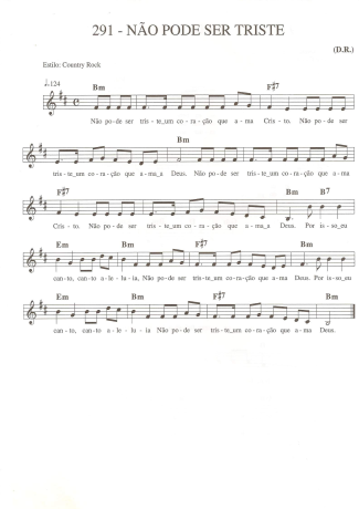 Catholic Church Music (Músicas Católicas) Não Pode Ser Triste score for Keyboard