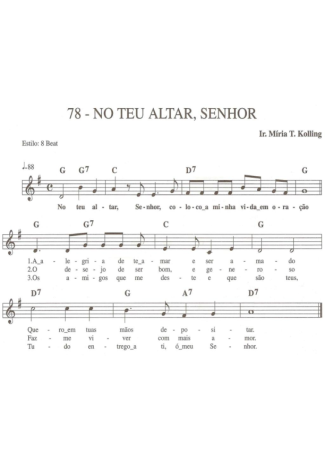 Catholic Church Music (Músicas Católicas) No Teu Altar Senhor score for Keyboard