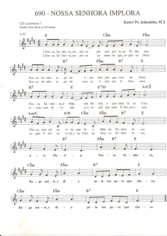 Catholic Church Music (Músicas Católicas)  score for Keyboard