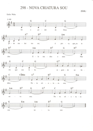 Catholic Church Music (Músicas Católicas) Nova Criatura Sou score for Keyboard