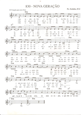 Catholic Church Music (Músicas Católicas)  score for Keyboard