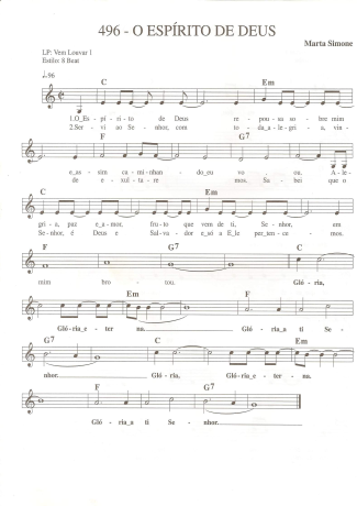 Catholic Church Music (Músicas Católicas)  score for Keyboard