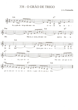 Catholic Church Music (Músicas Católicas) O Grão de Trigo score for Keyboard