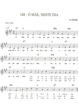 Catholic Church Music (Músicas Católicas) Ó Mão Neste Dia score for Keyboard