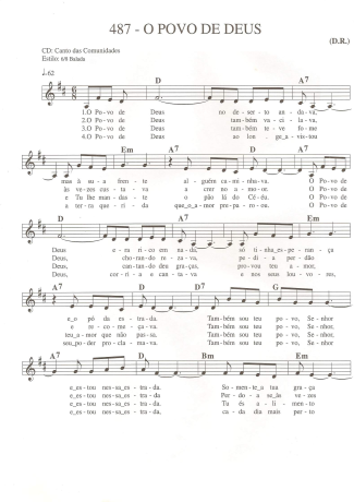 Catholic Church Music (Músicas Católicas) O Povo de Deus score for Keyboard