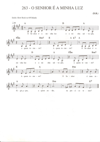Catholic Church Music (Músicas Católicas) O Senhor é a Minha Luz score for Keyboard
