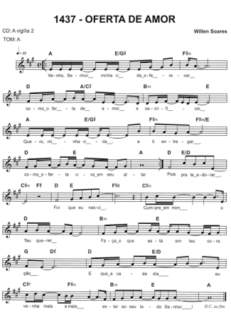 Catholic Church Music (Músicas Católicas) Oferta De Amor score for Keyboard