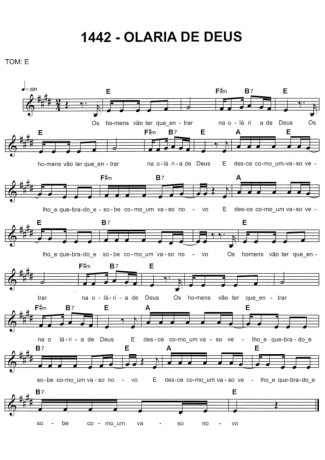 Catholic Church Music (Músicas Católicas) Olaria De Deus score for Keyboard