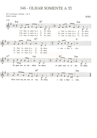 Catholic Church Music (Músicas Católicas) Olhar Somente a Ti score for Keyboard
