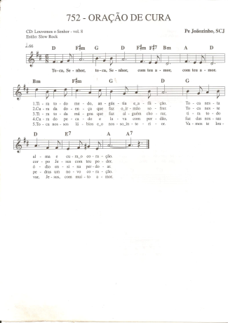 Catholic Church Music (Músicas Católicas) Oração de Cura score for Keyboard