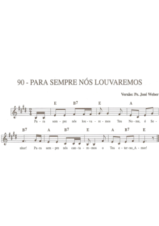 Catholic Church Music (Músicas Católicas) Para Sempre Nós Louvaremos score for Keyboard