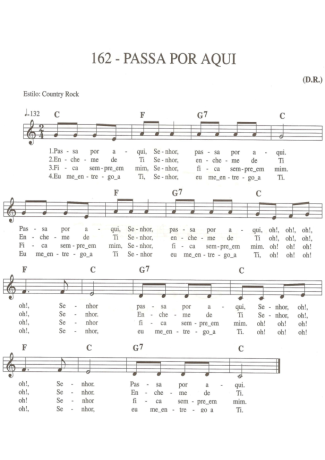 Catholic Church Music (Músicas Católicas) Passa Por Aqui score for Keyboard
