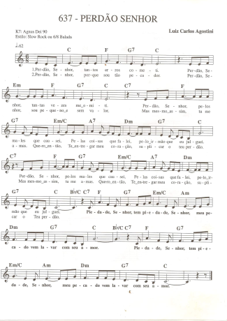 Catholic Church Music (Músicas Católicas) Perdão Senhor 2 score for Keyboard