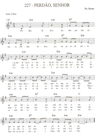 Catholic Church Music (Músicas Católicas) Perdão Senhor score for Keyboard
