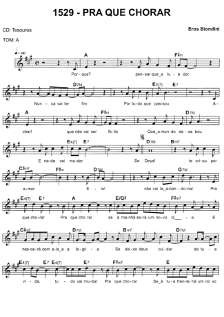 Catholic Church Music (Músicas Católicas) Pra Que Chorar score for Keyboard