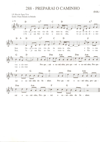Catholic Church Music (Músicas Católicas) Preparai o Caminho score for Keyboard