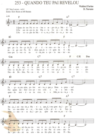 Catholic Church Music (Músicas Católicas)  score for Keyboard