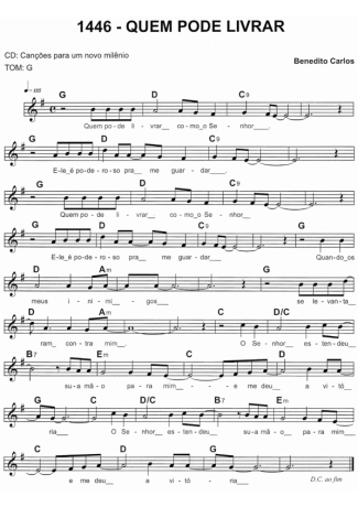 Catholic Church Music (Músicas Católicas) Quem Pode Livrar score for Keyboard