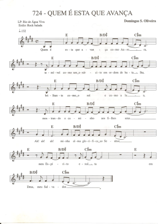 Catholic Church Music (Músicas Católicas) Quem é Esta Que Avança score for Keyboard