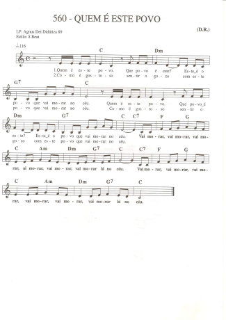 Catholic Church Music (Músicas Católicas) Quem é Este Povo score for Keyboard