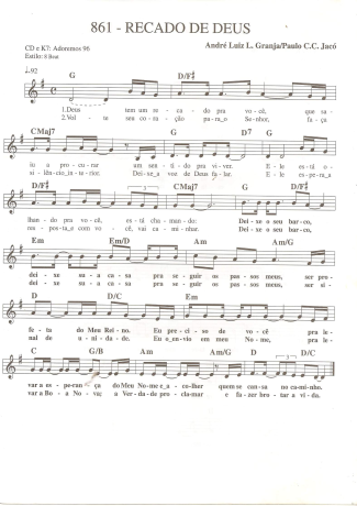 Catholic Church Music (Músicas Católicas)  score for Keyboard