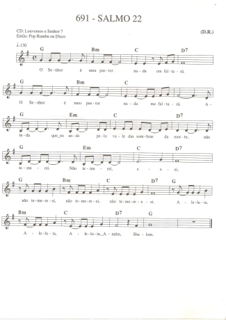 Catholic Church Music (Músicas Católicas) Salmo 22 score for Keyboard