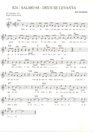Catholic Church Music (Músicas Católicas) Salmo 68 Deus Se Levanta score for Keyboard