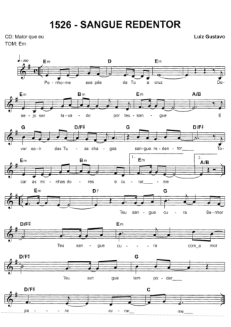 Catholic Church Music (Músicas Católicas) Sangue Redentor score for Keyboard