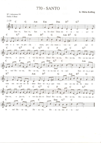 Catholic Church Music (Músicas Católicas)  score for Keyboard