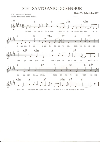 Catholic Church Music (Músicas Católicas) Santo Anjo do Senhor score for Keyboard