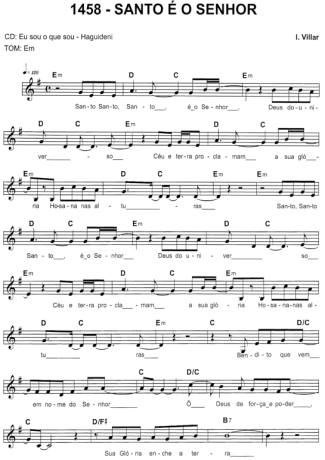 Catholic Church Music (Músicas Católicas) Santo É O Senhor score for Keyboard