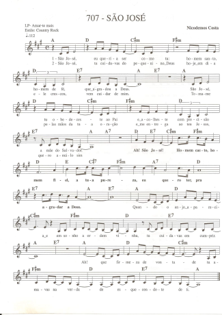 Catholic Church Music (Músicas Católicas) São José score for Keyboard