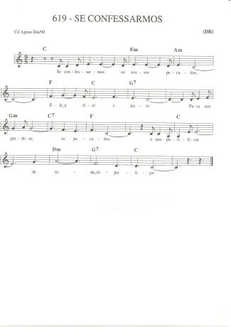 Catholic Church Music (Músicas Católicas) Se Confessarmos score for Keyboard