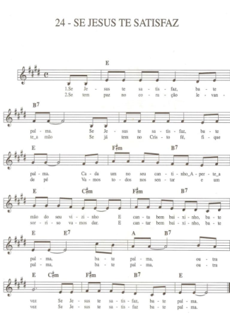 Catholic Church Music (Músicas Católicas) Se Jesus Te Satisfaz score for Keyboard