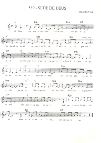 Catholic Church Music (Músicas Católicas) Sede de Deus score for Keyboard