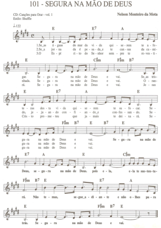 Catholic Church Music (Músicas Católicas) Segura na Mão de Deus score for Keyboard