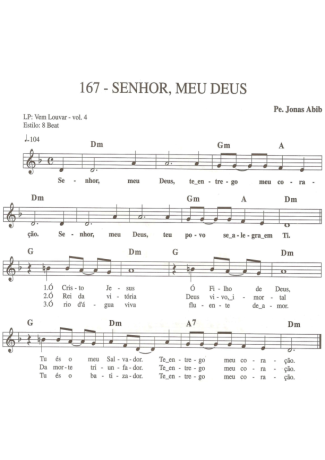 Catholic Church Music (Músicas Católicas) Senhor Meu Deus score for Keyboard