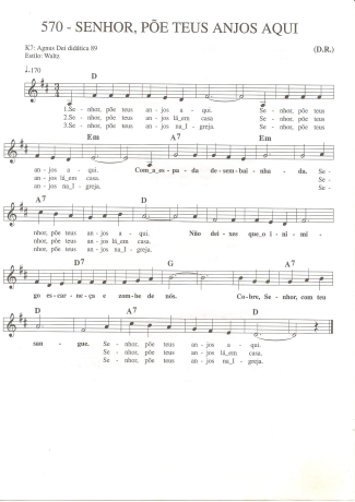 Catholic Church Music (Músicas Católicas) Senhor Põe Teus Anjos Aqui score for Keyboard