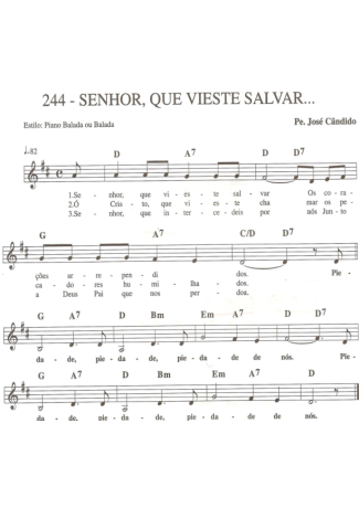 Catholic Church Music (Músicas Católicas)  score for Keyboard