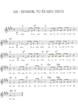 Catholic Church Music (Músicas Católicas) Senhor Tu És Meu Deus score for Keyboard