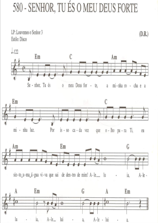Catholic Church Music (Músicas Católicas) Senhor Tu És o Meu Deus Forte score for Keyboard