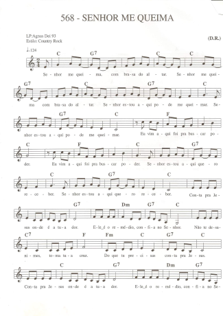 Catholic Church Music (Músicas Católicas) Senhor me Queima score for Keyboard