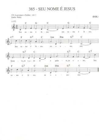 Catholic Church Music (Músicas Católicas) Seu Nome É Jesus score for Keyboard