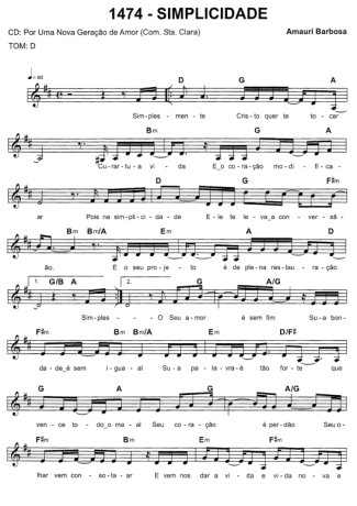 Catholic Church Music (Músicas Católicas) Simplicidade score for Keyboard