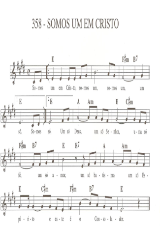 Catholic Church Music (Músicas Católicas) Somos Um Em Cristo score for Keyboard