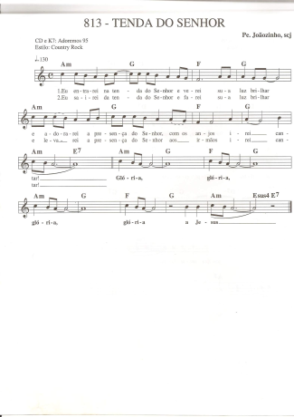 Catholic Church Music (Músicas Católicas) Tenda do Senhor score for Keyboard