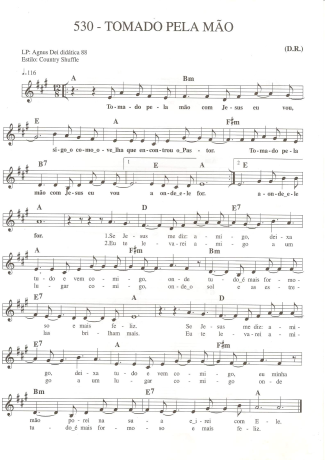 Catholic Church Music (Músicas Católicas) Tomado Pela Mão score for Keyboard