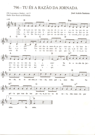 Catholic Church Music (Músicas Católicas) Tu És a Razão da Jornada score for Keyboard